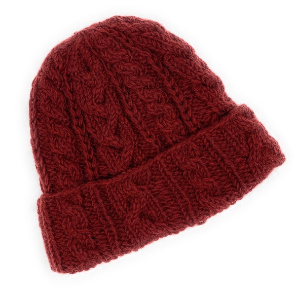 Cozy Red Knit Beanie - Picture 2 of 6